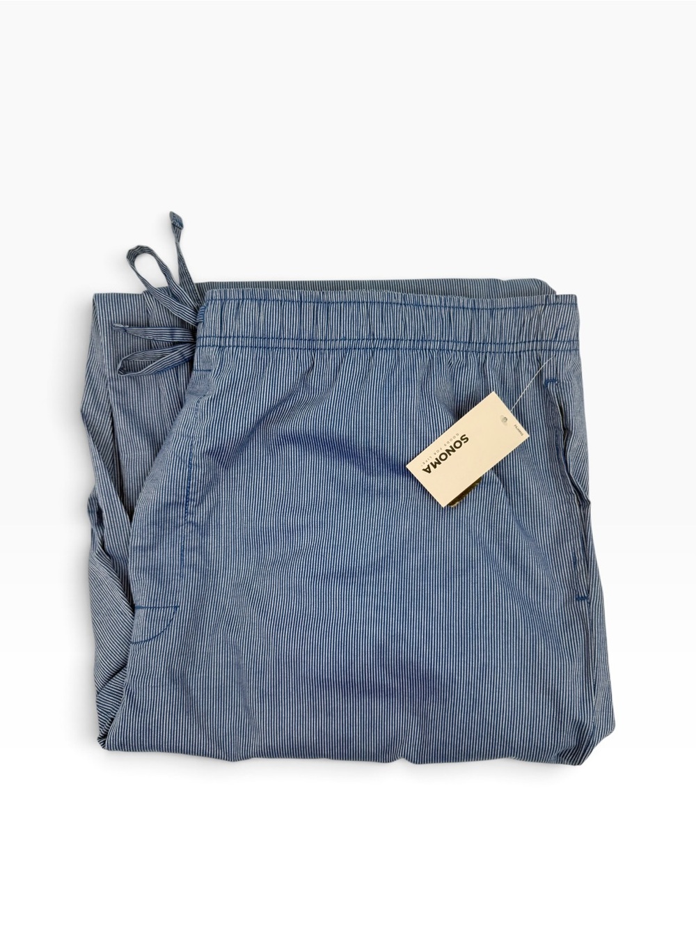 Sonoma Mens Size XXL Pajama Pants Lounge sleep blue stripe NWT